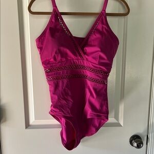 Ruby Ribbon Fuchsia women’s One Piece swimsuit